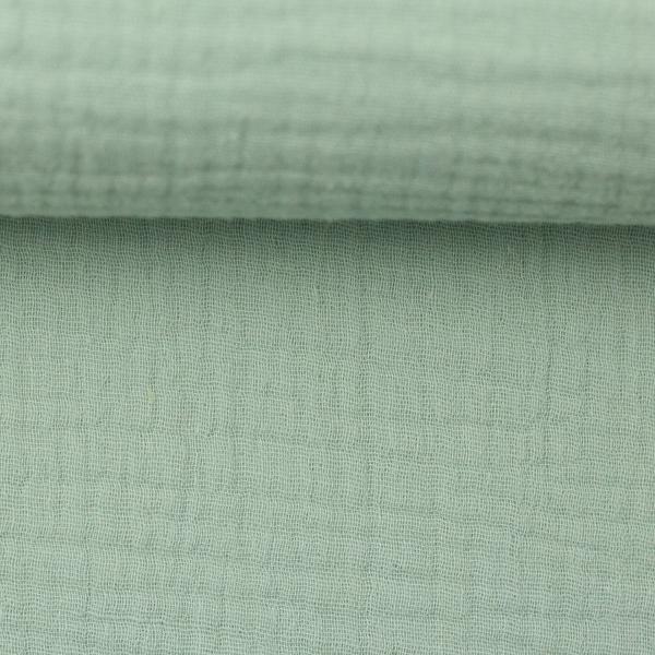 Musselin - Double Gauze -  Jenke Uni Hell-Mint by Swafing